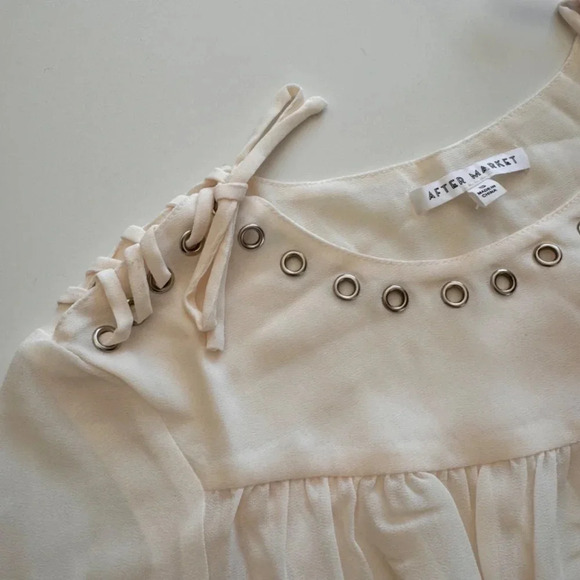 After Market- Blouse-Ribbon- Romantic-Fairy-Renaissance- Sheer- Women's- S - Picture 3 of 16